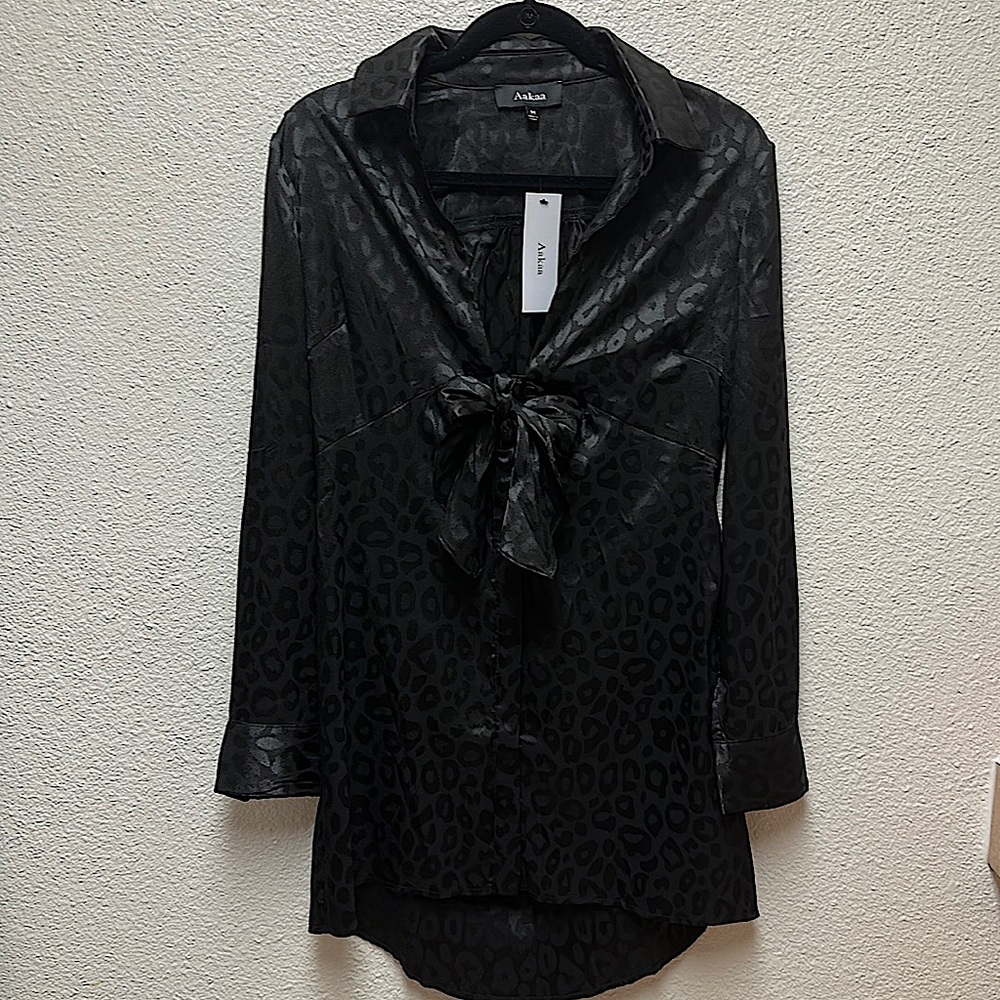 Black Leopard Print Mini Dress